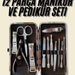 Tırnak Bakımı Tırnak Makası Profesyonel 12 Parça El Ayak Manikür Pedikür Seti