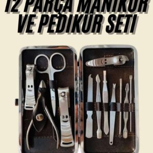 Tırnak Bakımı Tırnak Makası Profesyonel 12 Parça El Ayak Manikür Pedikür Seti