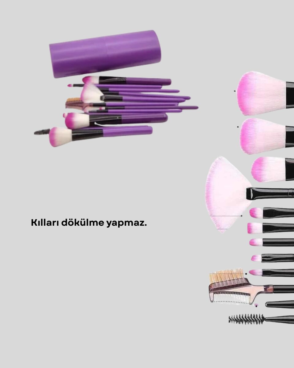 12 Parça Makyaj Fırça Seti – Profesyonel ve Günlük Kullanıma Uygun 4 12 Parça Makyaj Fırça Seti – Profesyonel ve Günlük Kullanıma Uygun - Görsel 4