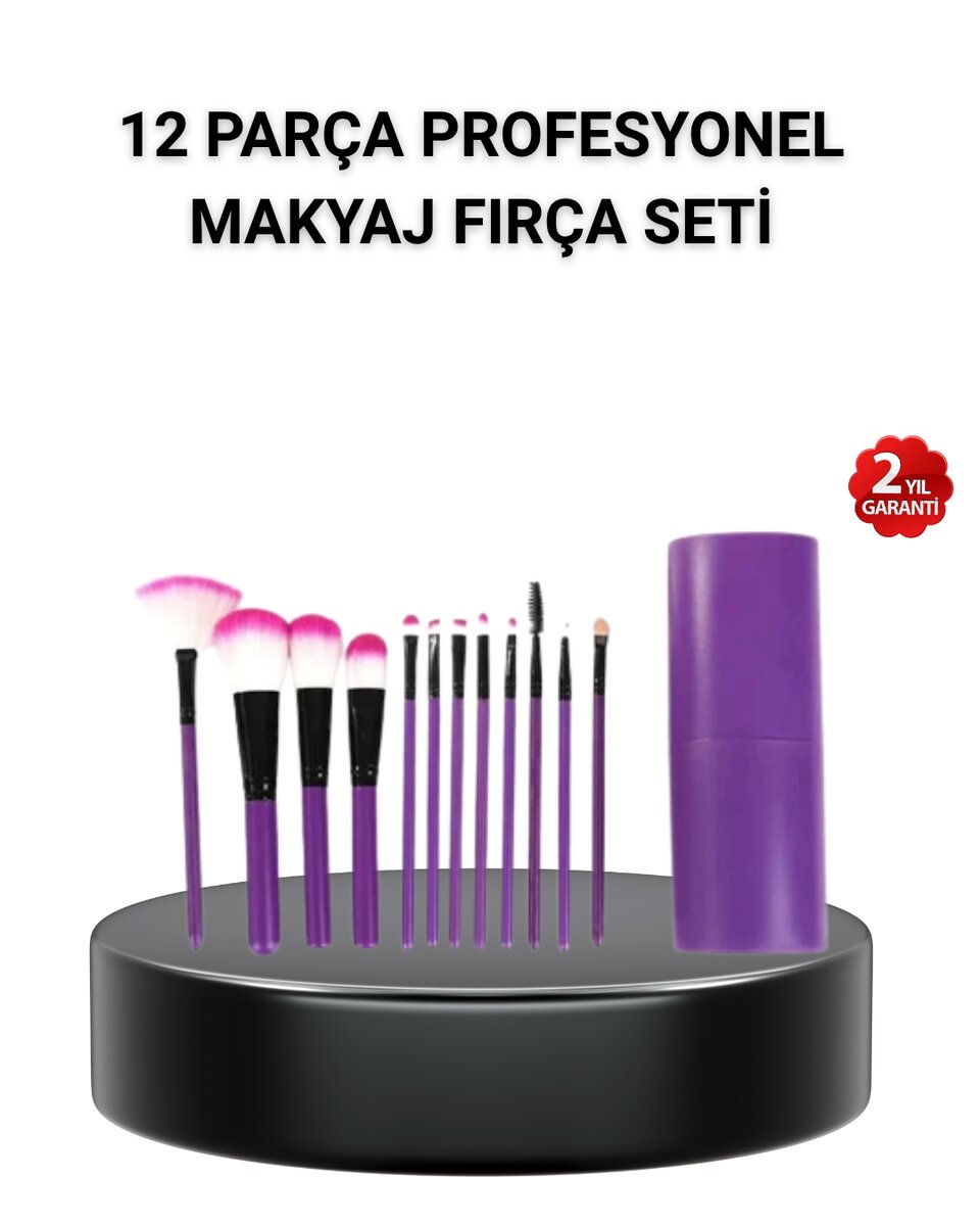 12’li Profesyonel Makyaj Fırça Seti – Dökülmeyen Yumuşak Kıllı Ergonomik Tasarım 1 12’li Profesyonel Makyaj Fırça Seti – Dökülmeyen Yumuşak Kıllı Ergonomik Tasarım