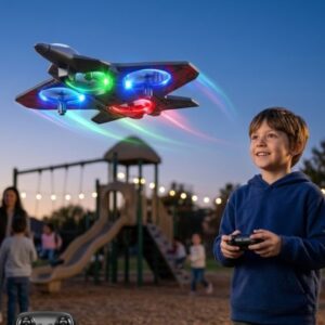 Haydiburaya 35 Uzaktan Kumandalı LED Işıklı Drone Uçak 360 Derece Dönüş Özellikli Oyuncak Drone