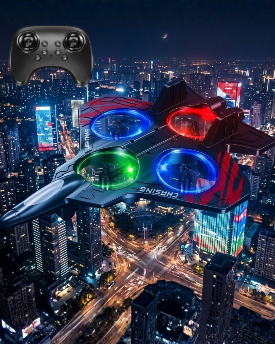 LED Işıklı Oyuncak Drone Fighter Jet Tasarımlı Uzaktan Kumandalı Uçak 1 LED Işıklı Oyuncak Drone Fighter Jet Tasarımlı Uzaktan Kumandalı Uçak