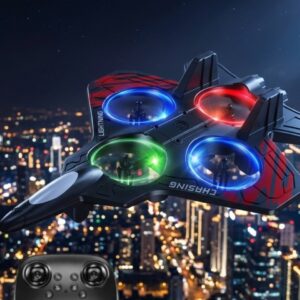 Haydiburaya 35 LED Işıklı Uzaktan Kumandalı Drone Fighter Jet Tasarımlı 360 Derece Dönebilen Oyuncak Uçak