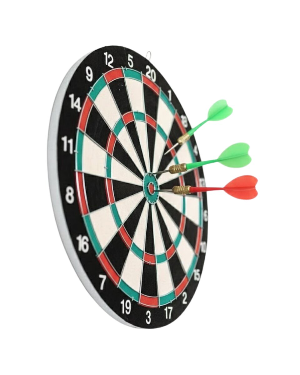 15 İnç Dart Tahtası 4 Metal Uçlu Dart Oku Dayanıklı Ahşap Gövde 4 15 İnç Dart Tahtası 4 Metal Uçlu Dart Oku Dayanıklı Ahşap Gövde - Görsel 4