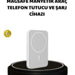Manyetik Kablosuz Powerbank – iPhone 12/13/14/15 Uyumlu, Hızlı Şarjlı, Ultra Hafif
