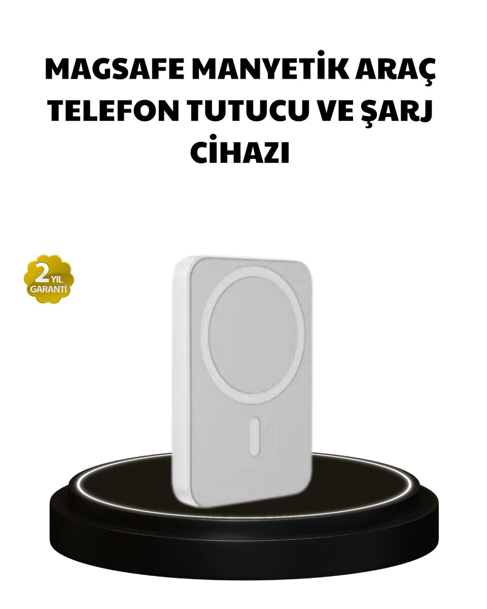 Manyetik Kablosuz Powerbank – iPhone 12/13/14/15 Uyumlu, Hızlı Şarjlı, Ultra Hafif 1 Manyetik Kablosuz Powerbank – iPhone 12/13/14/15 Uyumlu, Hızlı Şarjlı, Ultra Hafif