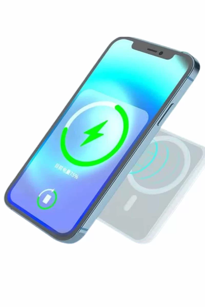 15W MagSafe Uyumlu Manyetik Kablosuz Powerbank 5000 mAh 2 15W MagSafe Uyumlu Manyetik Kablosuz Powerbank 5000 mAh - Görsel 2