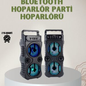 Haydiburaya 15 1200 mAh Şarjlı LED Işıklı Bluetooth Hoparlör – FM Radyolu Hafıza Kart Destekli