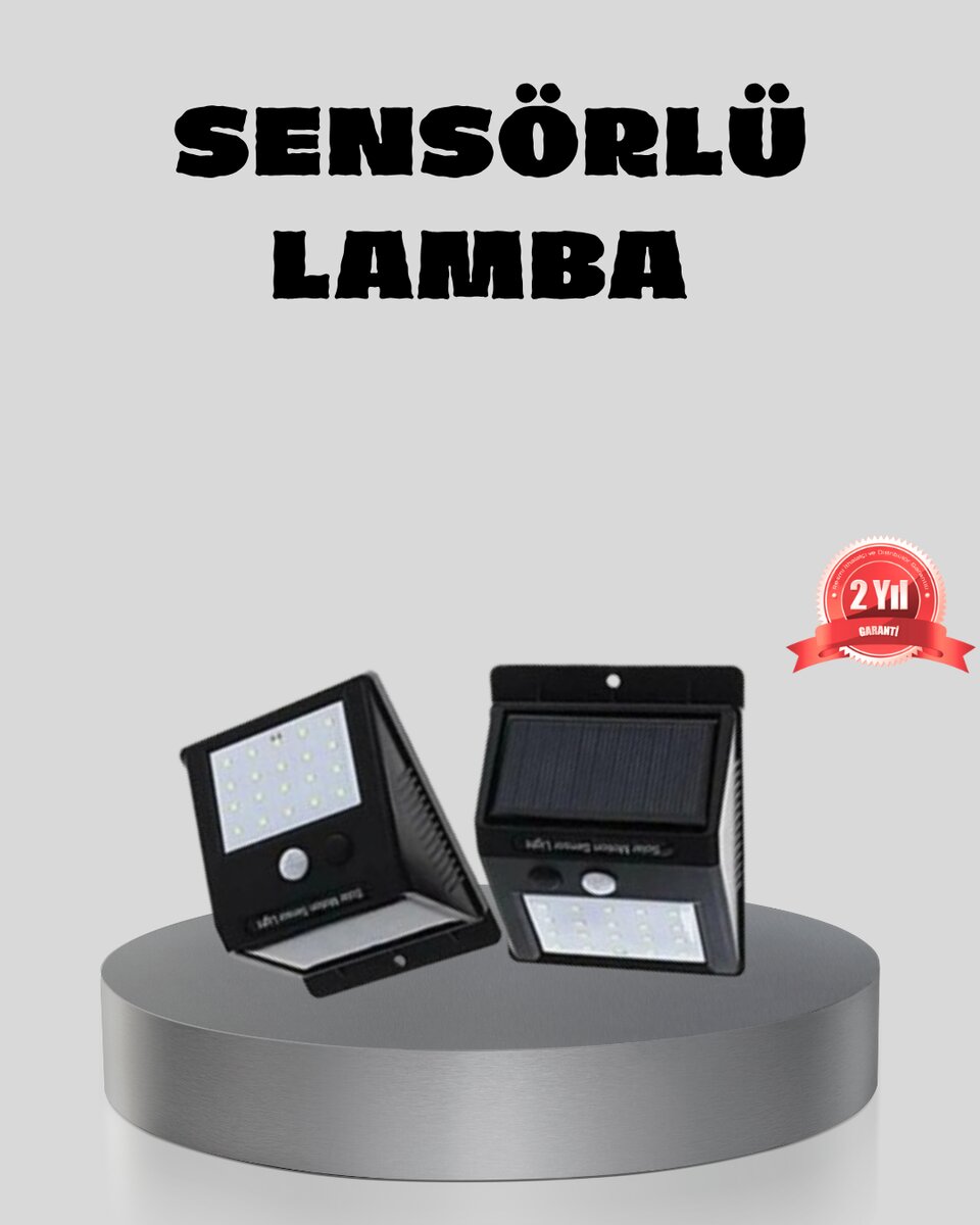 Güneş Enerjili Sensörlü Dış Mekan Duvar Lambası – 3 Modlu 2200mAh Pil 120° Algılama 1 Güneş Enerjili Sensörlü Dış Mekan Duvar Lambası – 3 Modlu 2200mAh Pil 120° Algılama
