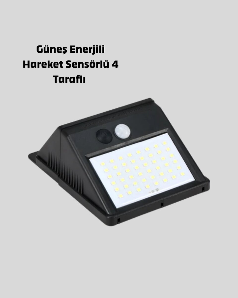 Güneş Enerjili Sensörlü Dış Mekan Duvar Lambası – 3 Modlu 2200mAh Pil 120° Algılama 3 Güneş Enerjili Sensörlü Dış Mekan Duvar Lambası – 3 Modlu 2200mAh Pil 120° Algılama - Görsel 3