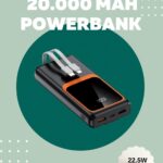 Dijital Ekranlı 20.000 mAh Powerbank | 22.5W Hızlı Şarj + Çoklu Bağlantı Seçeneği