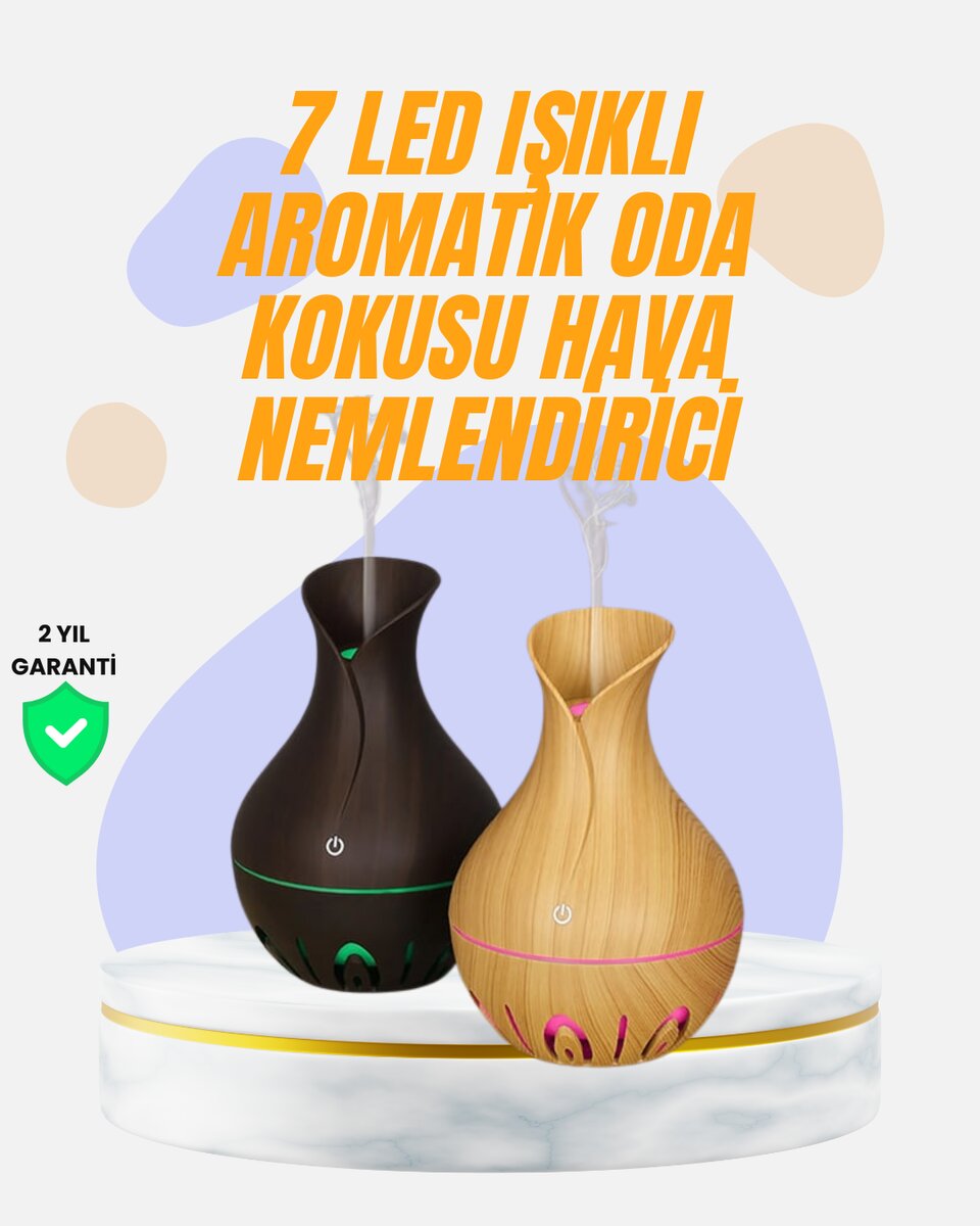 Led Işıklı Ultrasonik Oda Nemlendirici ve Uçucu Yağ Difüzörü 1 Led Işıklı Ultrasonik Oda Nemlendirici ve Uçucu Yağ Difüzörü