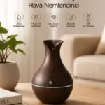 130ml Aromaterapi Difüzörü Hava Nemlendirici 7 Renk LED Işıklı