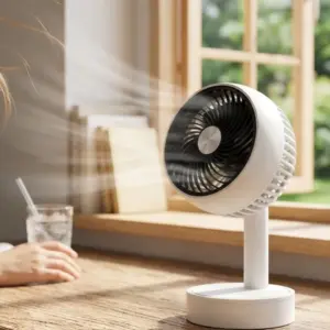Sessiz Çalışan Şarjlı Mini Fan Masa ve Araç Kullanımına Uygun
