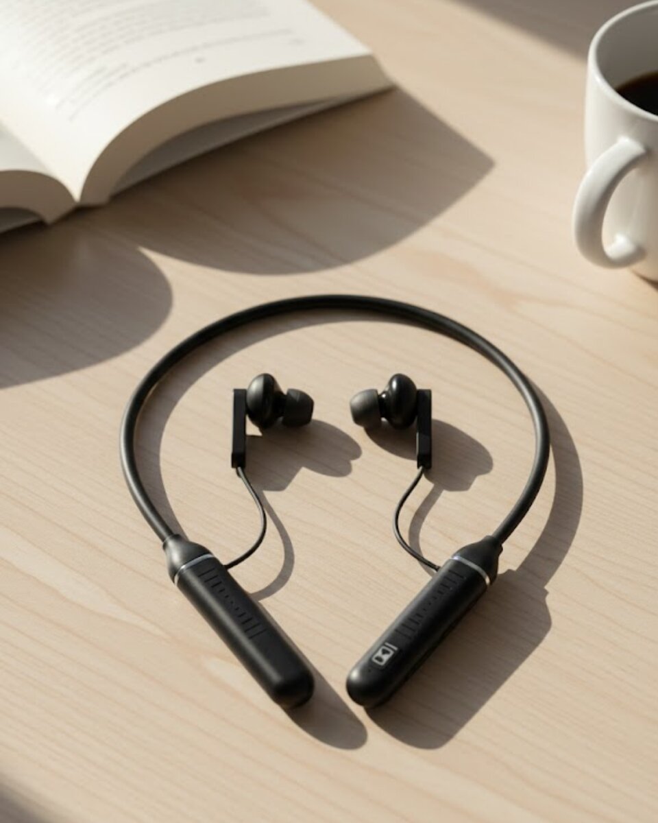 Uzun Süre Kullanımlı Kablosuz Boyun Askılı Stereo Kulaklık Güçlü Bas ve Net Ses 1 Uzun Süre Kullanımlı Kablosuz Boyun Askılı Stereo Kulaklık Güçlü Bas ve Net Ses