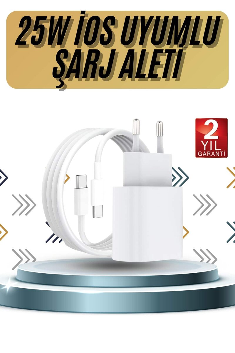 15/Pro/Pro Max 20W İOS Uyumlu Hızlı Şarj Aleti Adaptörlü Beyaz 1 15/Pro/Pro Max 20W İOS Uyumlu Hızlı Şarj Aleti Adaptörlü Beyaz