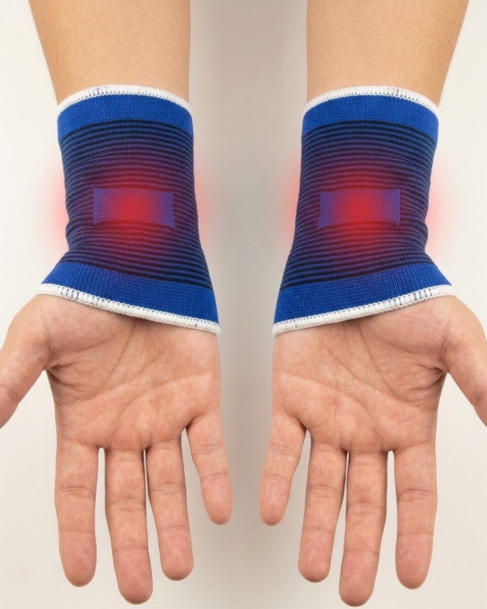 Evrensel Beden Çift Bilek Bandı Spor ve Günlük Kullanım İçin 1 Evrensel Beden Çift Bilek Bandı Spor ve Günlük Kullanım İçin