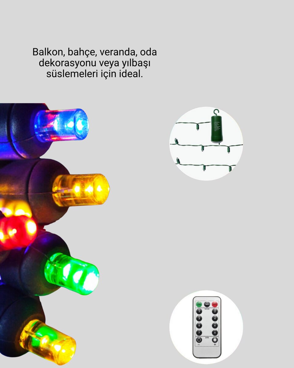 Noel ve Parti Dekorasyonu İçin 2x2 LED Perde Işık – 8 Fonksiyonlu 3 Noel ve Parti Dekorasyonu İçin 2x2 LED Perde Işık – 8 Fonksiyonlu - Görsel 3