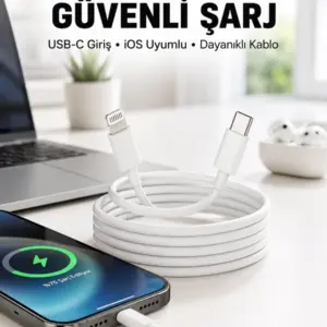 İOS Uyumlu 8 X Xs Xr 11 12 13 14/Pro Max Mini Plus Şarj Kablosu Yeni Nesil