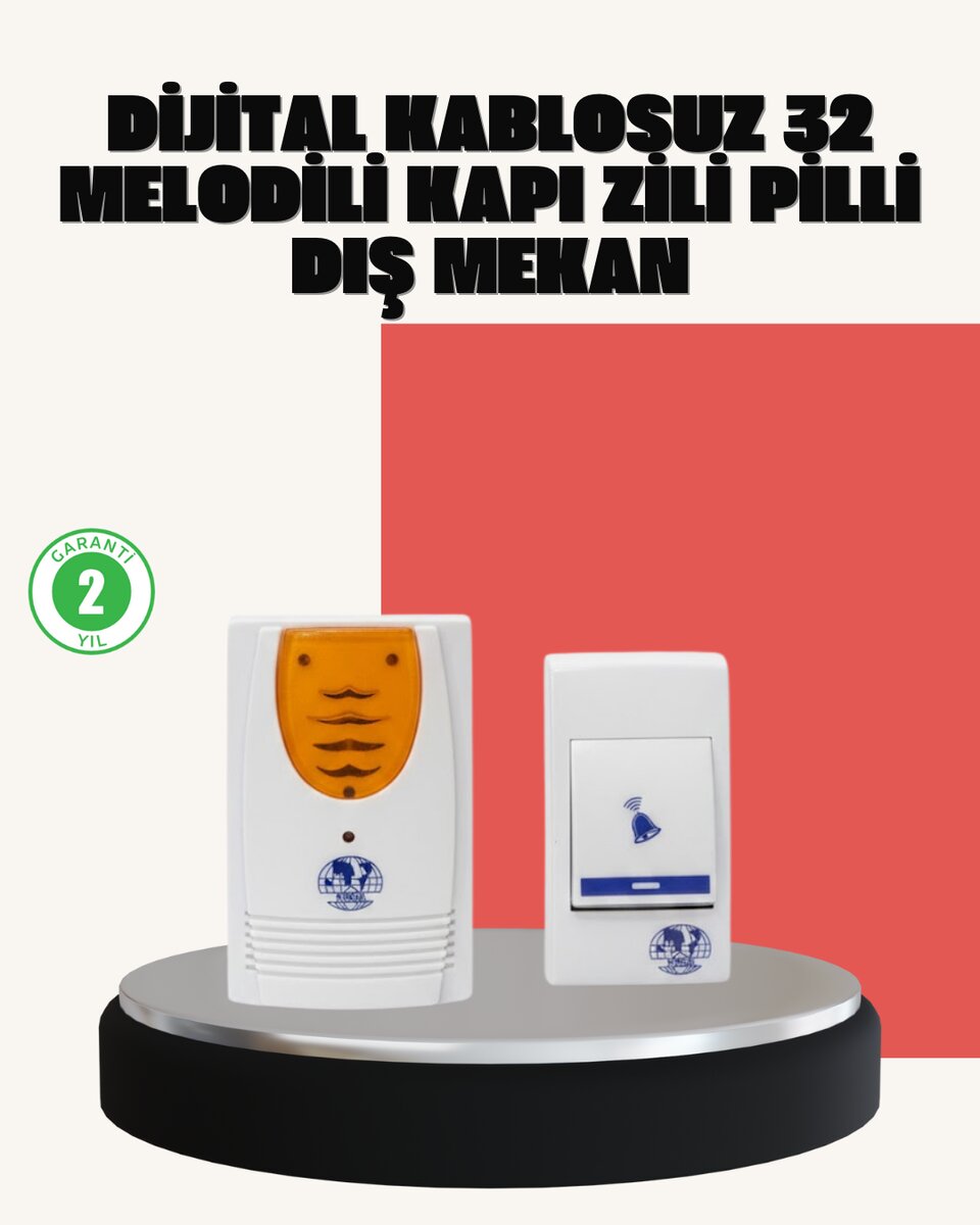 Wireless Kapı Zili Pratik ve Zahmetsiz Günlük Kullanım 1 Wireless Kapı Zili Pratik ve Zahmetsiz Günlük Kullanım