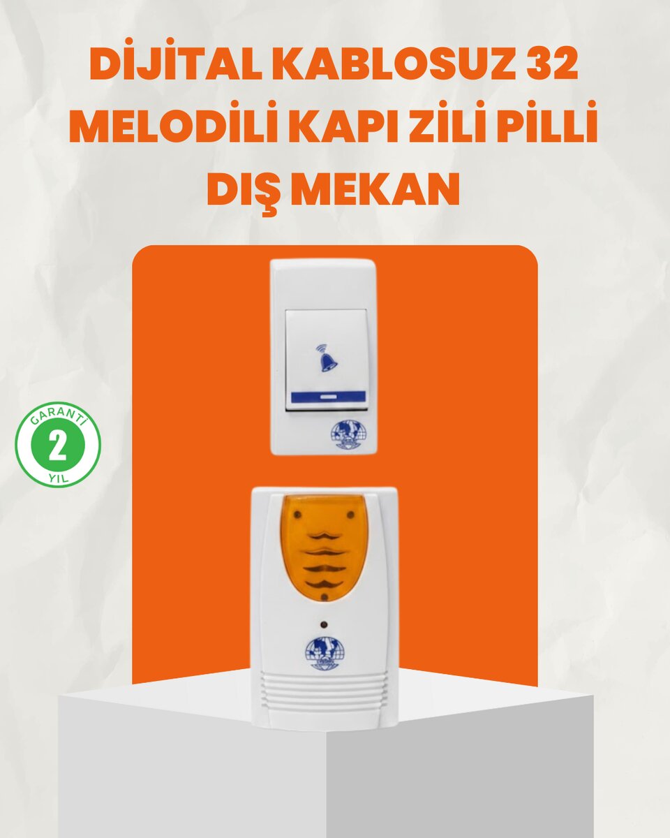 Kablosuz Kapı Zili Ev ve Ofis İçin Konforlu Çözüm 1 Kablosuz Kapı Zili Ev ve Ofis İçin Konforlu Çözüm