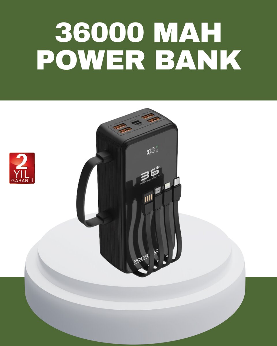 Hızlı Şarj Destekli Powerbank Tüm Cihazlarla Uyumlu 1 Hızlı Şarj Destekli Powerbank Tüm Cihazlarla Uyumlu