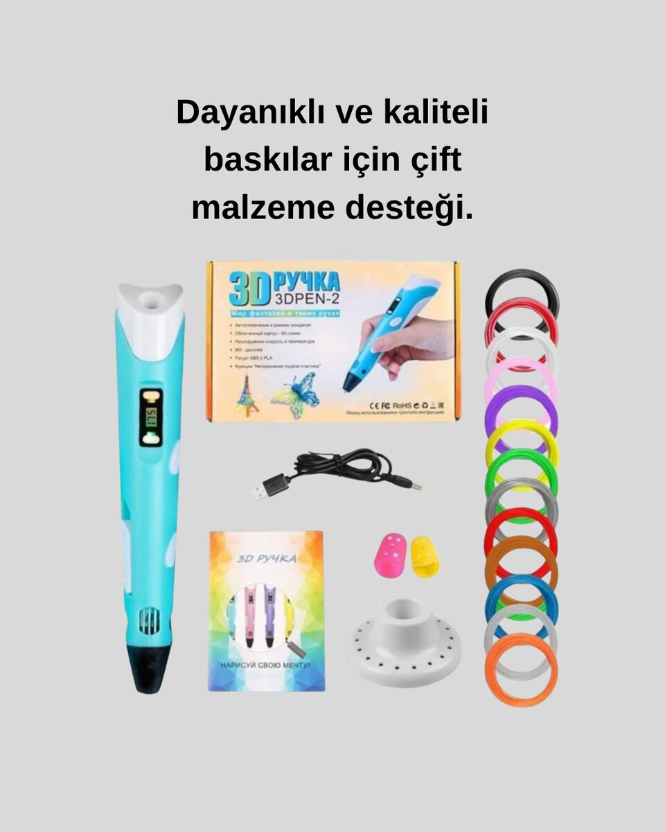 ABS ve PLA Filament Destekli 3D Yazıcı Kalem 4 ABS ve PLA Filament Destekli 3D Yazıcı Kalem - Görsel 4