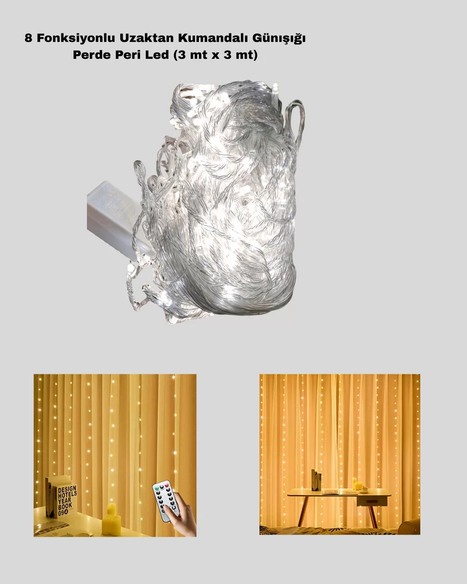 Romantik Ambiyans İçin Uzaktan Kumandalı Günışığı Peri Led Yeni Nesil 3 Romantik Ambiyans İçin Uzaktan Kumandalı Günışığı Peri Led Yeni Nesil - Görsel 3