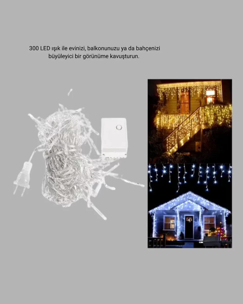 3x3 Metre Perde LED Işık – Parti ve Bahçe Dekorasyonu Yeni Nesil 2 3x3 Metre Perde LED Işık – Parti ve Bahçe Dekorasyonu Yeni Nesil - Görsel 2