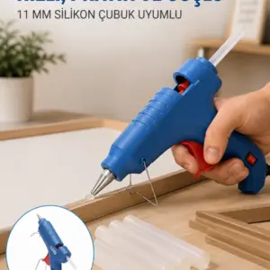40W Sıcak Silikon Tabancası 5 Silikon Hediyeli Dayanıklı Tasarım Yeni Nesil