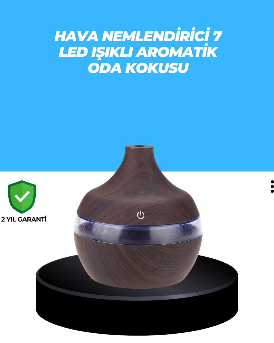 7 Renk Dinlendirici LED Işıklı Aroma Buhar Makinesi 1 7 Renk Dinlendirici LED Işıklı Aroma Buhar Makinesi
