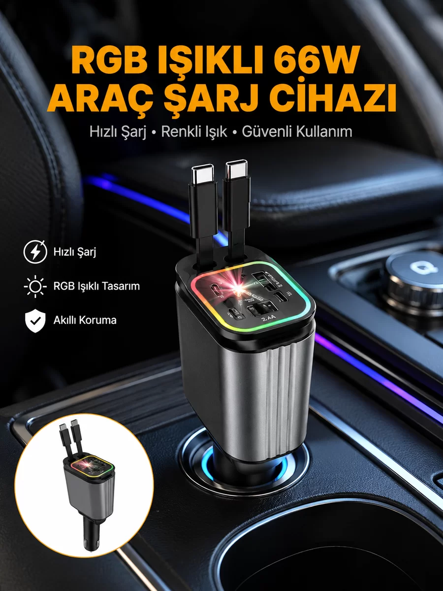 Kia Seat Mazda Mitsubishi Araçlar için Çok Fonksiyonlu Araç Şarj Adaptörü Yeni Nesil 1 Kia Seat Mazda Mitsubishi Araçlar için Çok Fonksiyonlu Araç Şarj Adaptörü Yeni Nesil