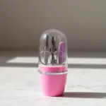 Tırnak Bakım Manikür Pedikür Seti 4 Parça Pembe Kompakt Taşınabilir Tasarım