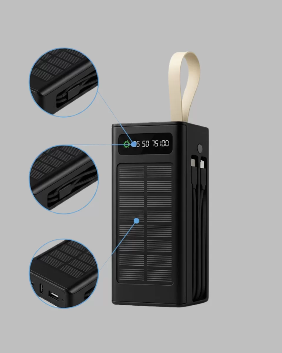 Taşınabilir Güneş Panelli Powerbank Çoklu Cihaz Şarj Destekli Yeni Nesil 2 Taşınabilir Güneş Panelli Powerbank Çoklu Cihaz Şarj Destekli Yeni Nesil - Görsel 2