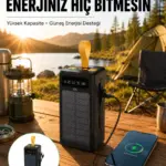 Taşınabilir Güneş Panelli Powerbank Çoklu Cihaz Şarj Destekli Yeni Nesil