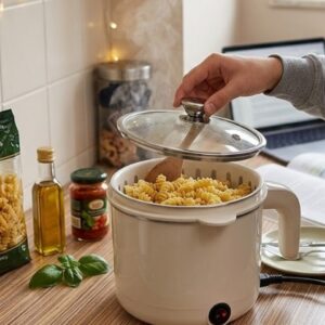 Elektrikli Mini Tencere 1 Litre Çorba Pilav Makarna Pişirici Çok Fonksiyonlu
