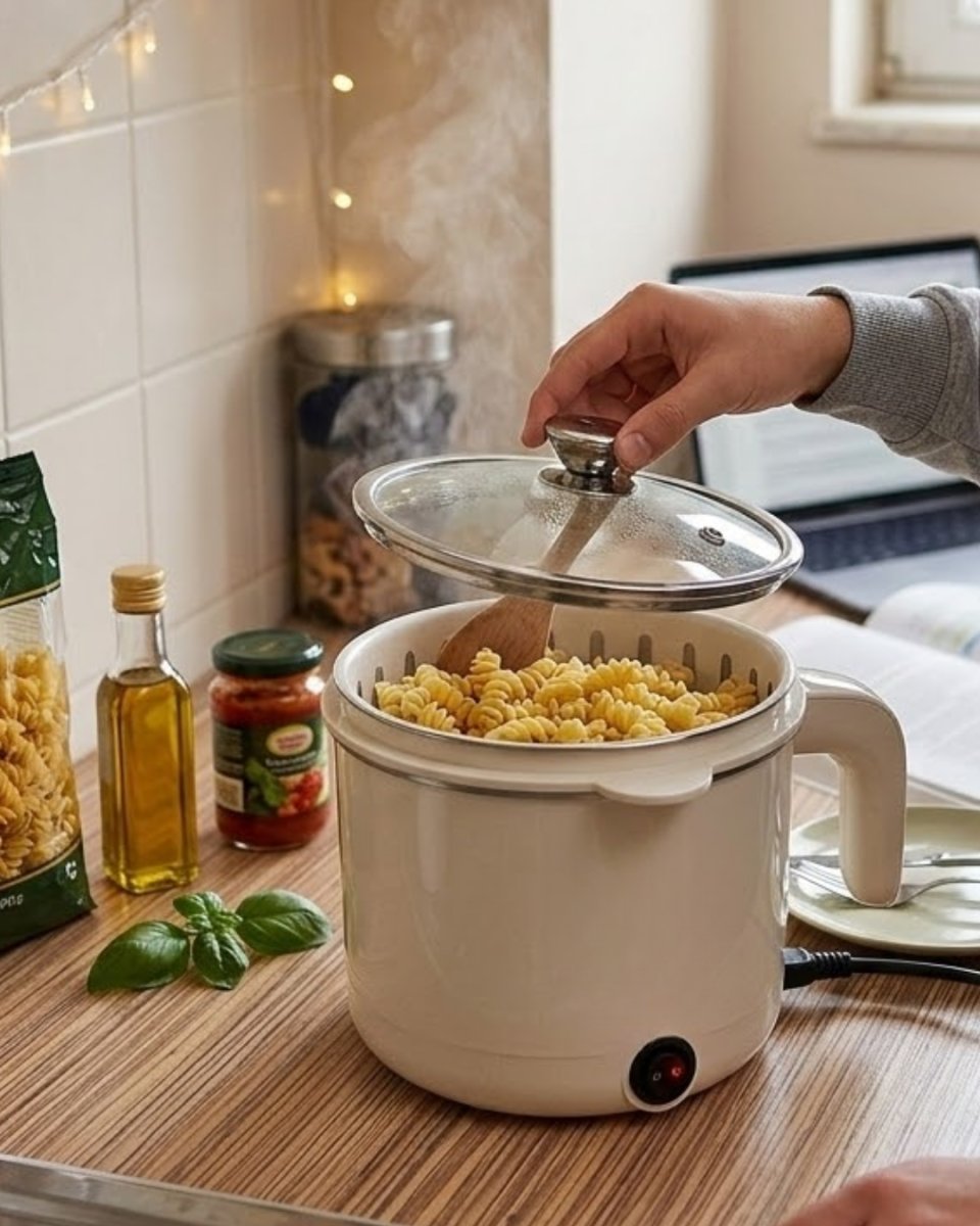 Elektrikli Mini Tencere 1 Litre Çorba Pilav Makarna Pişirici Çok Fonksiyonlu 1 Elektrikli Mini Tencere 1 Litre Çorba Pilav Makarna Pişirici Çok Fonksiyonlu