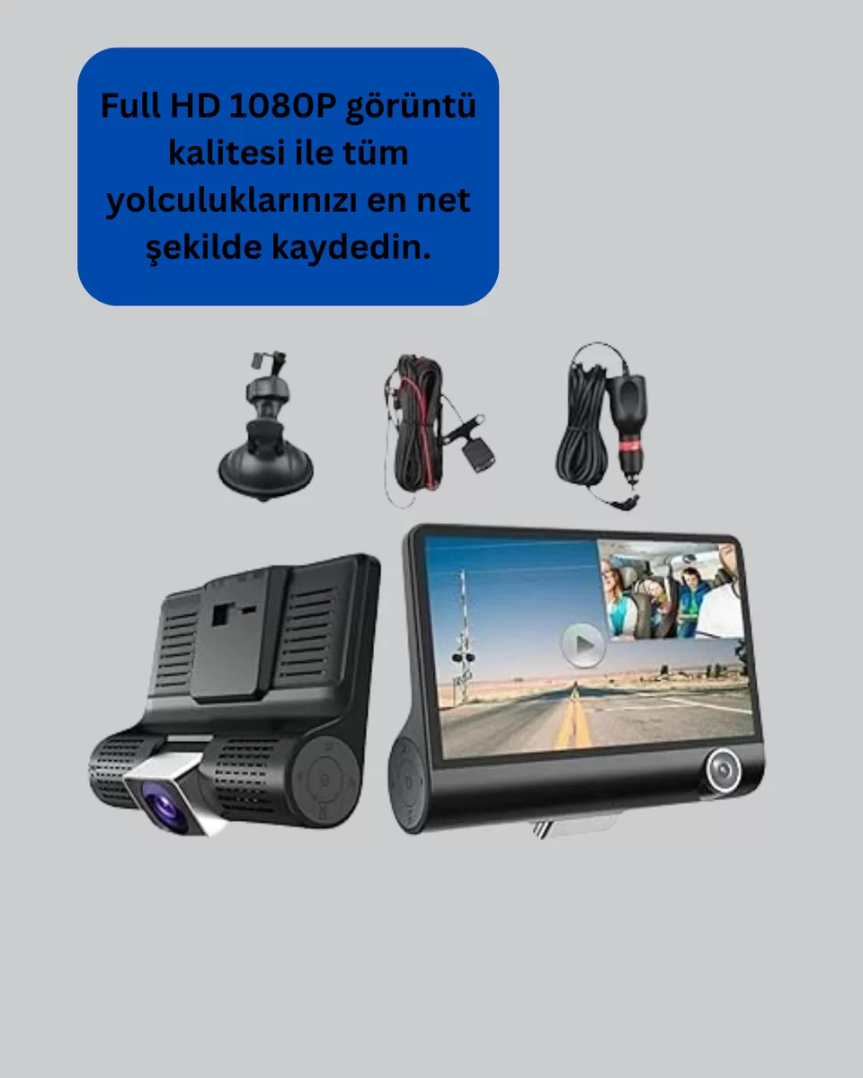 Çift ve Üçlü Lens Seçeneği ile Tüm Açılardan Kayıt Yapan Araç Kamerası Yeni Nesil 3 Çift ve Üçlü Lens Seçeneği ile Tüm Açılardan Kayıt Yapan Araç Kamerası Yeni Nesil - Görsel 3