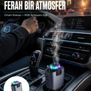 Araç İçi Çok Fonksiyonlu Şarj Cihazı Hava Nemlendirici Aroma ve Yıldız Işık Yeni Nesil