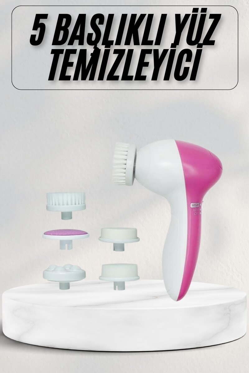 Cilt Temizleme ve Masaj Aleti 5 Başlıklı Akne ve Sivilce Önleyici 1 Cilt Temizleme ve Masaj Aleti 5 Başlıklı Akne ve Sivilce Önleyici