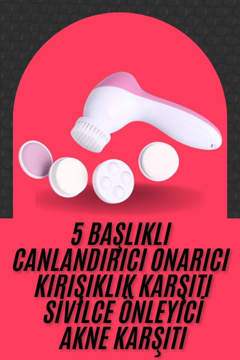 Cilt Temizleme ve Masaj Aleti 5 Başlıklı Akne ve Sivilce Önleyici 2 Cilt Temizleme ve Masaj Aleti 5 Başlıklı Akne ve Sivilce Önleyici - Görsel 2