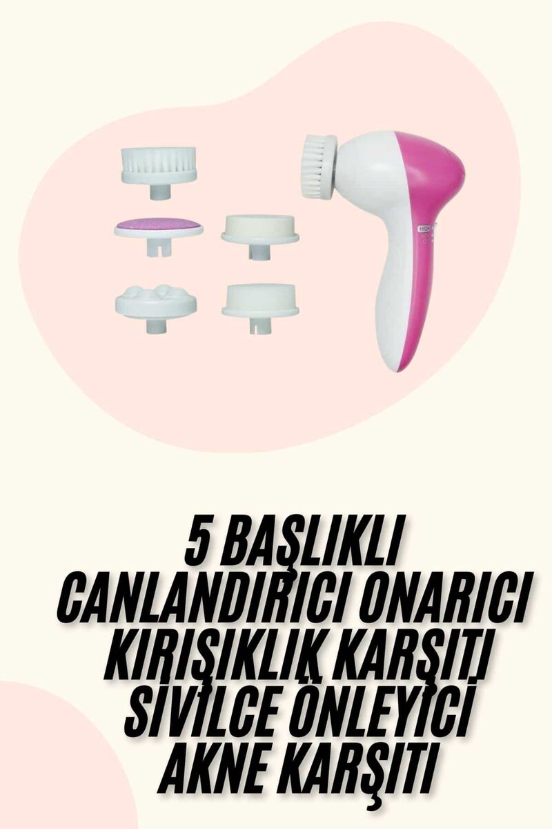 5 Başlıklı Titreşimli Cilt Temizleme Seti Canlandırıcı ve Onarıcı 2 5 Başlıklı Titreşimli Cilt Temizleme Seti Canlandırıcı ve Onarıcı - Görsel 2