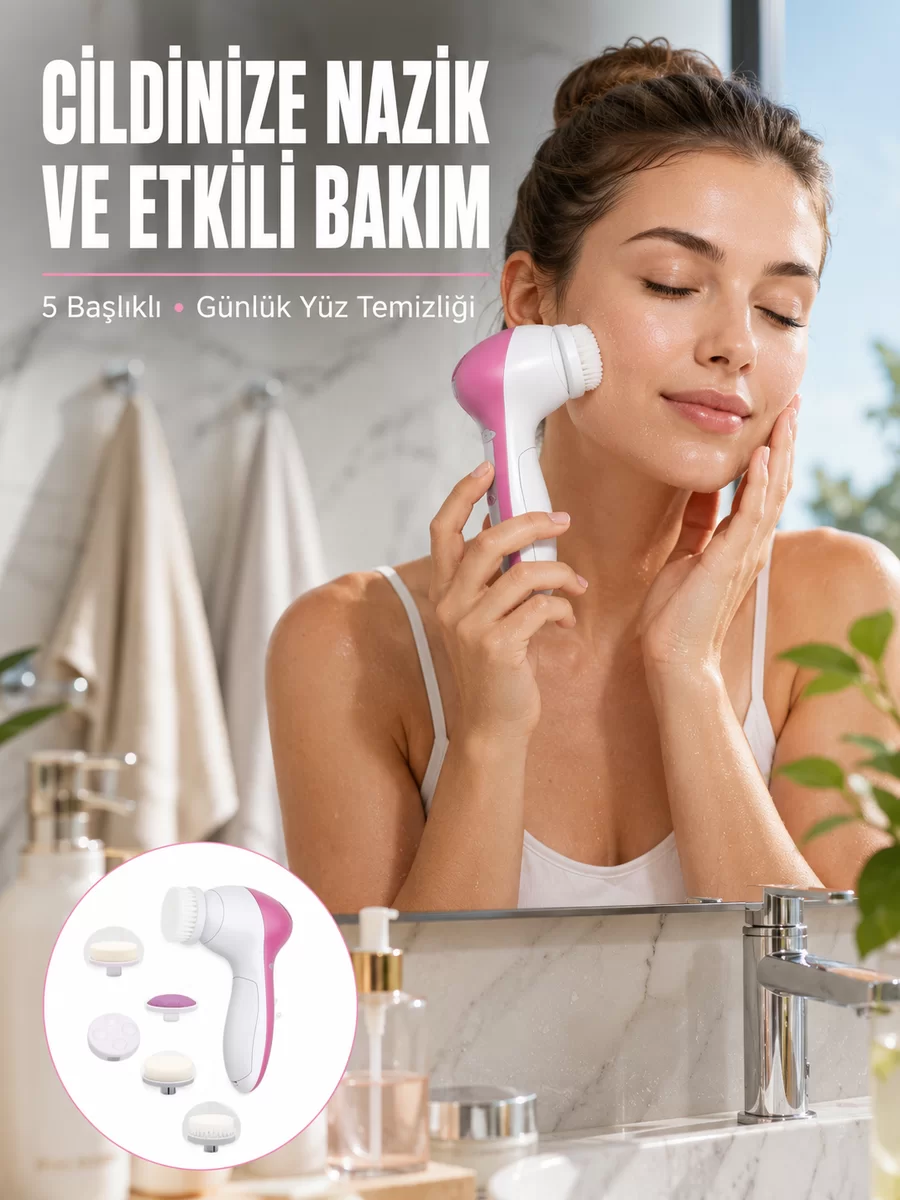 5 Başlıklı Cilt Temizleme Cihazı Ultra Kaliteli Yumuşak Kırşıklık Karşıtı Yeni Nesil 1 5 Başlıklı Cilt Temizleme Cihazı Ultra Kaliteli Yumuşak Kırşıklık Karşıtı Yeni Nesil