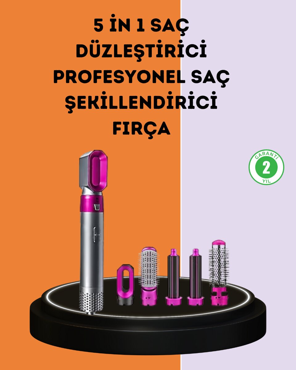 Çok Fonksiyonlu Saç Kurutma ve Şekillendirme Makinesi 5 Başlık 1 Çok Fonksiyonlu Saç Kurutma ve Şekillendirme Makinesi 5 Başlık