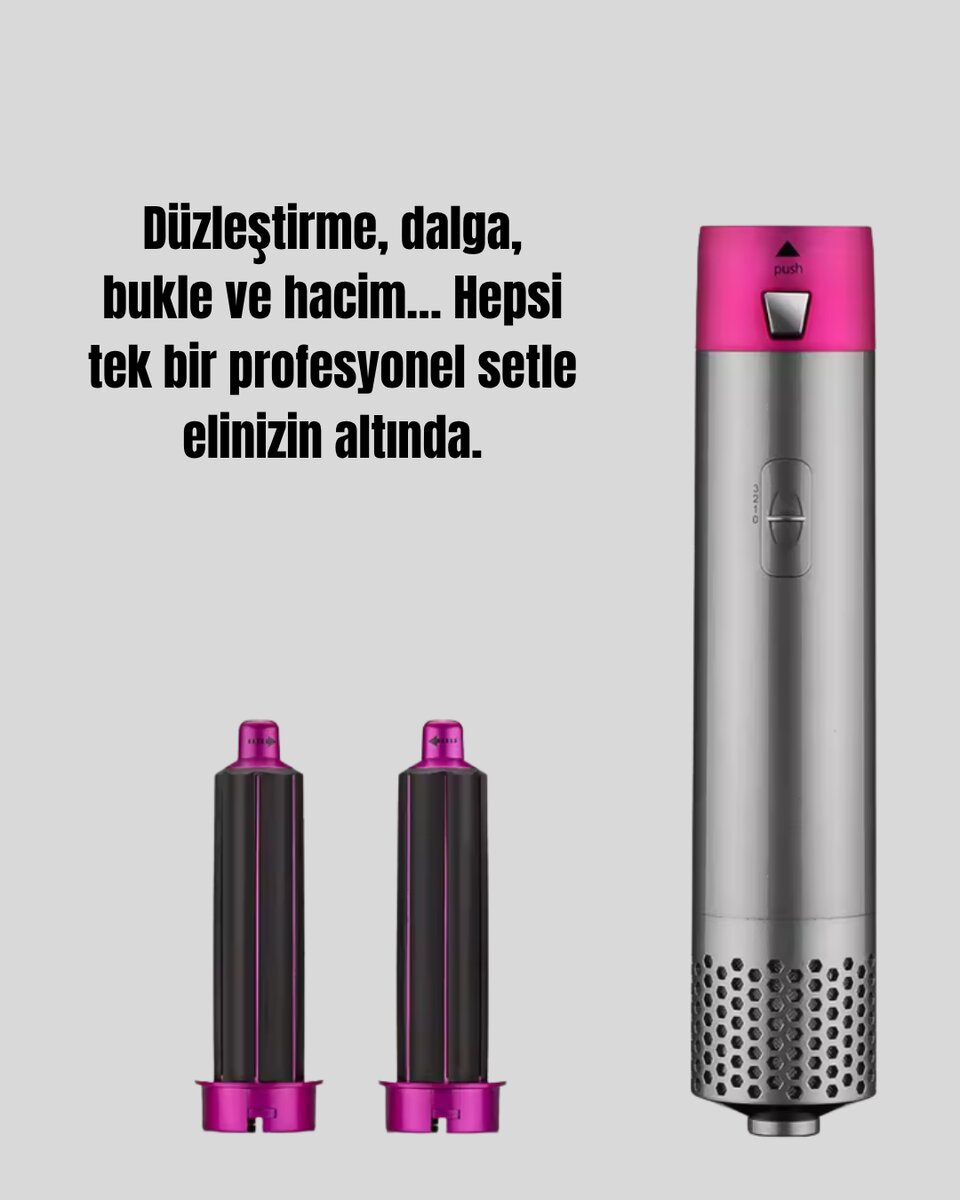 Çok Fonksiyonlu Saç Kurutma ve Şekillendirme Makinesi 5 Başlık 3 Çok Fonksiyonlu Saç Kurutma ve Şekillendirme Makinesi 5 Başlık - Görsel 3