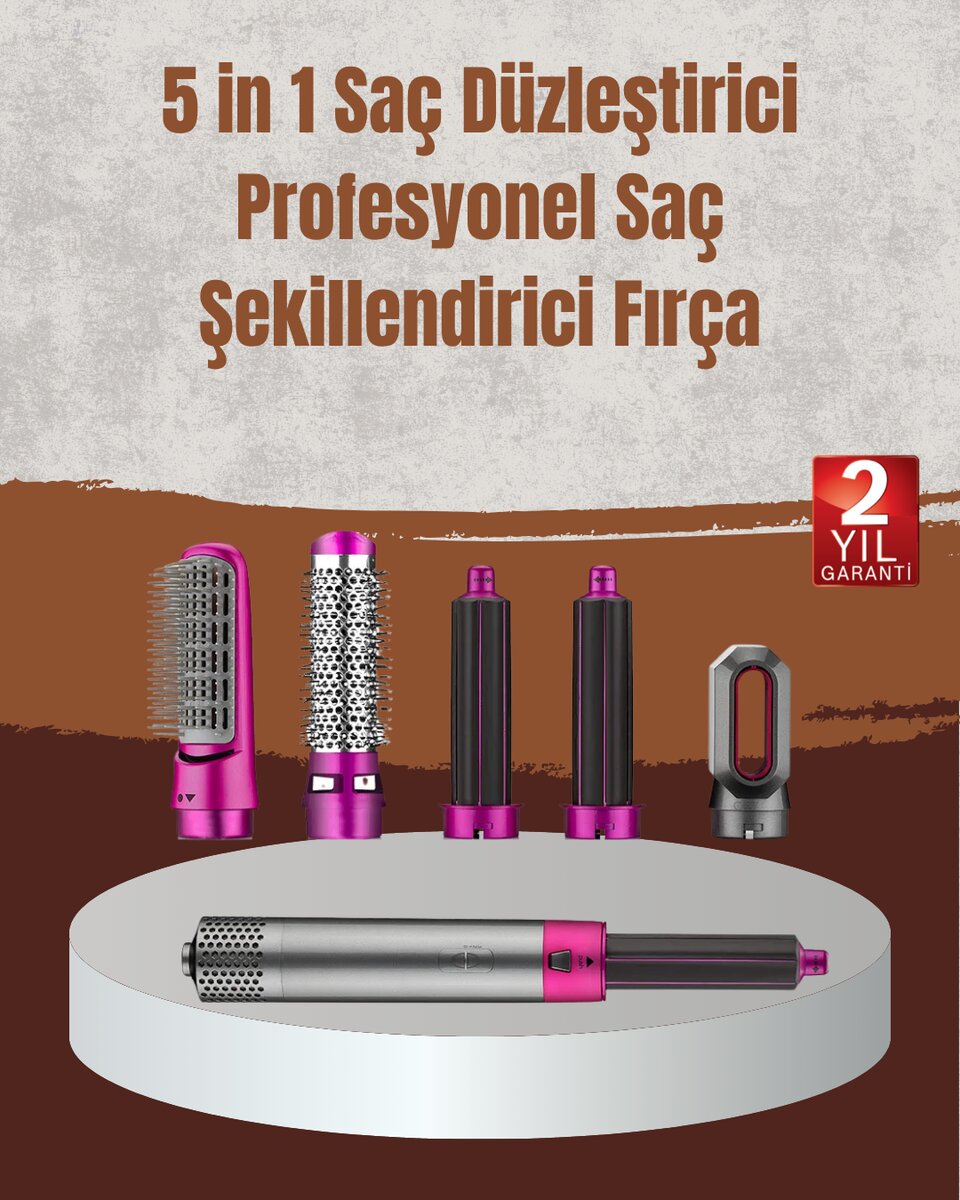 Hızlı Kurutma ve Bukle Yapma Özellikli Saç Şekillendirme Cihazı 1 Hızlı Kurutma ve Bukle Yapma Özellikli Saç Şekillendirme Cihazı