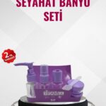 Seyahat Boy Banyo Seti 5’li Mini Şişe ve Krem Kutusu Çantalı