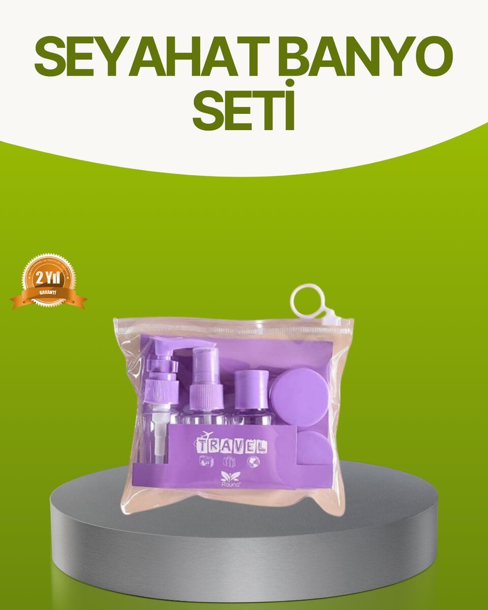 Seyahat Banyo Seti 5 Parça Şeffaf Taşıma Çantalı 30 ml 1 Seyahat Banyo Seti 5 Parça Şeffaf Taşıma Çantalı 30 ml