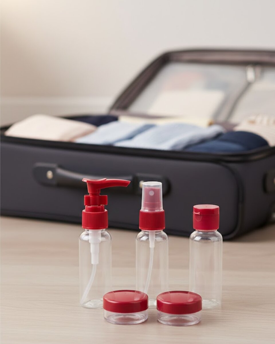 Taşınabilir 5 Parça Seyahat Kozmetik Dolum Seti 30 ml 1 Taşınabilir 5 Parça Seyahat Kozmetik Dolum Seti 30 ml