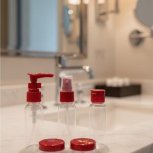 5’li Seyahat Boy Kozmetik Şişe Seti 30 ml Çantalı Organizer
